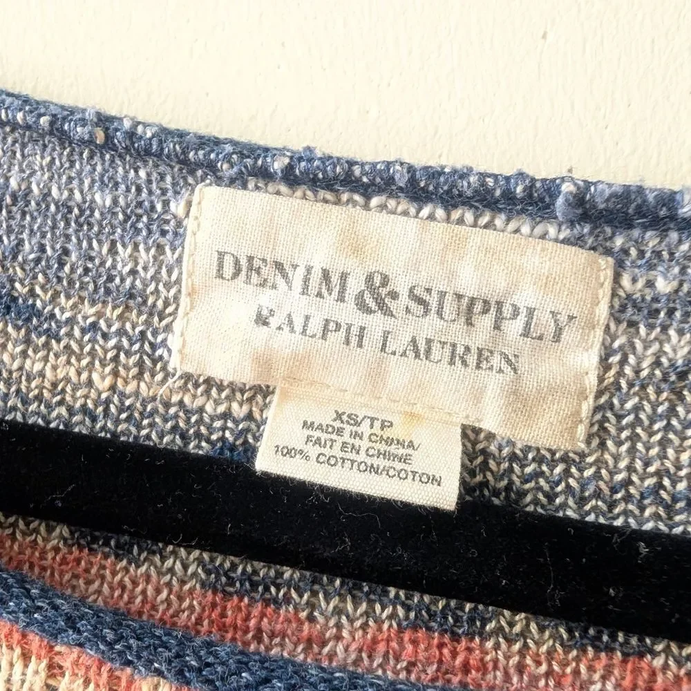 Ralph Lauren Denim & Supply Southwestern Cotton Sweater Size XS - Picture 5 of 6